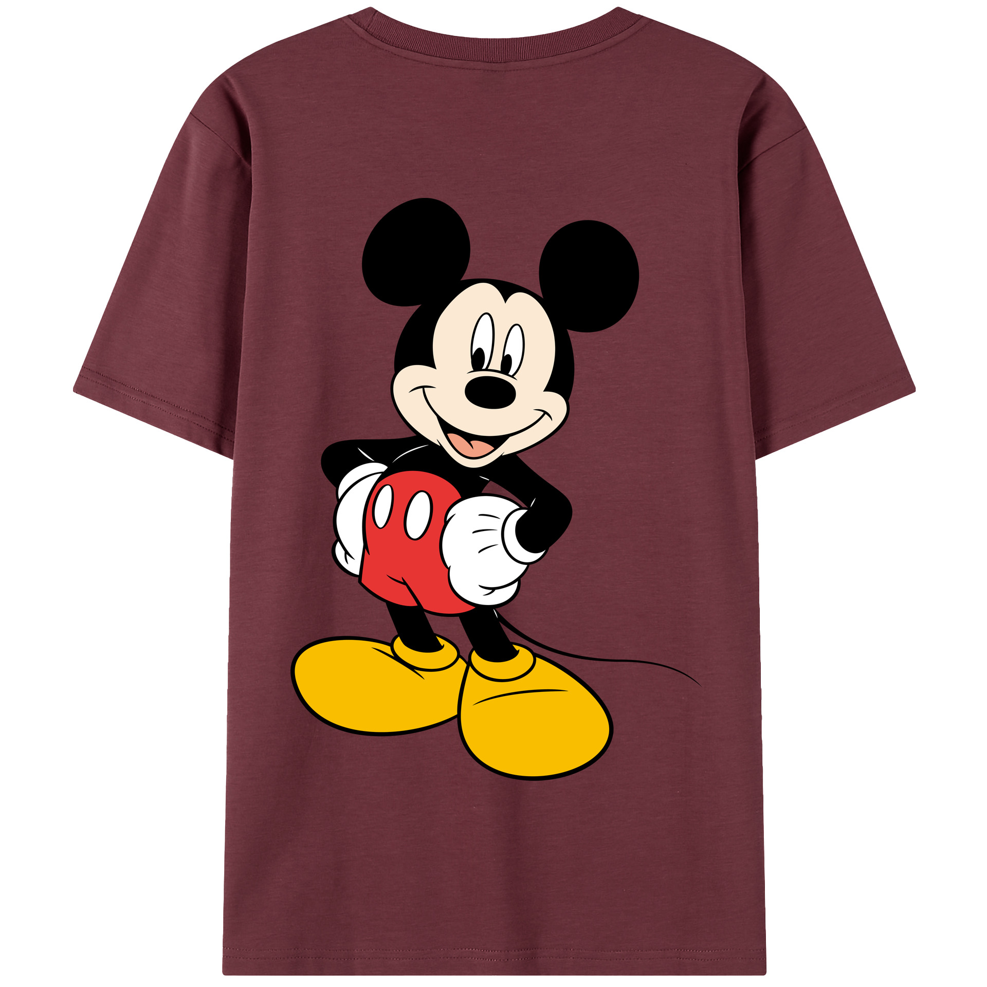 （画像用） ミッキーマウス Mickey Mouse 綿100％半袖Tシャツ（背面プリント）